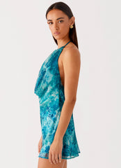 Ele Mini Dress Teal 2 Peppermayo