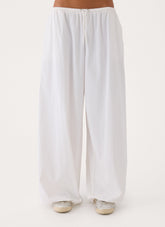 Main Character Parachute Pants - White