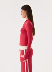 Paris Zip Up Hoodie - Red