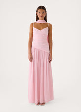 Sancha Scarf Maxi Dress - Soft Pink