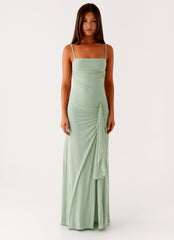 Amphi Maxi Dress Sage 1 Peppermayo