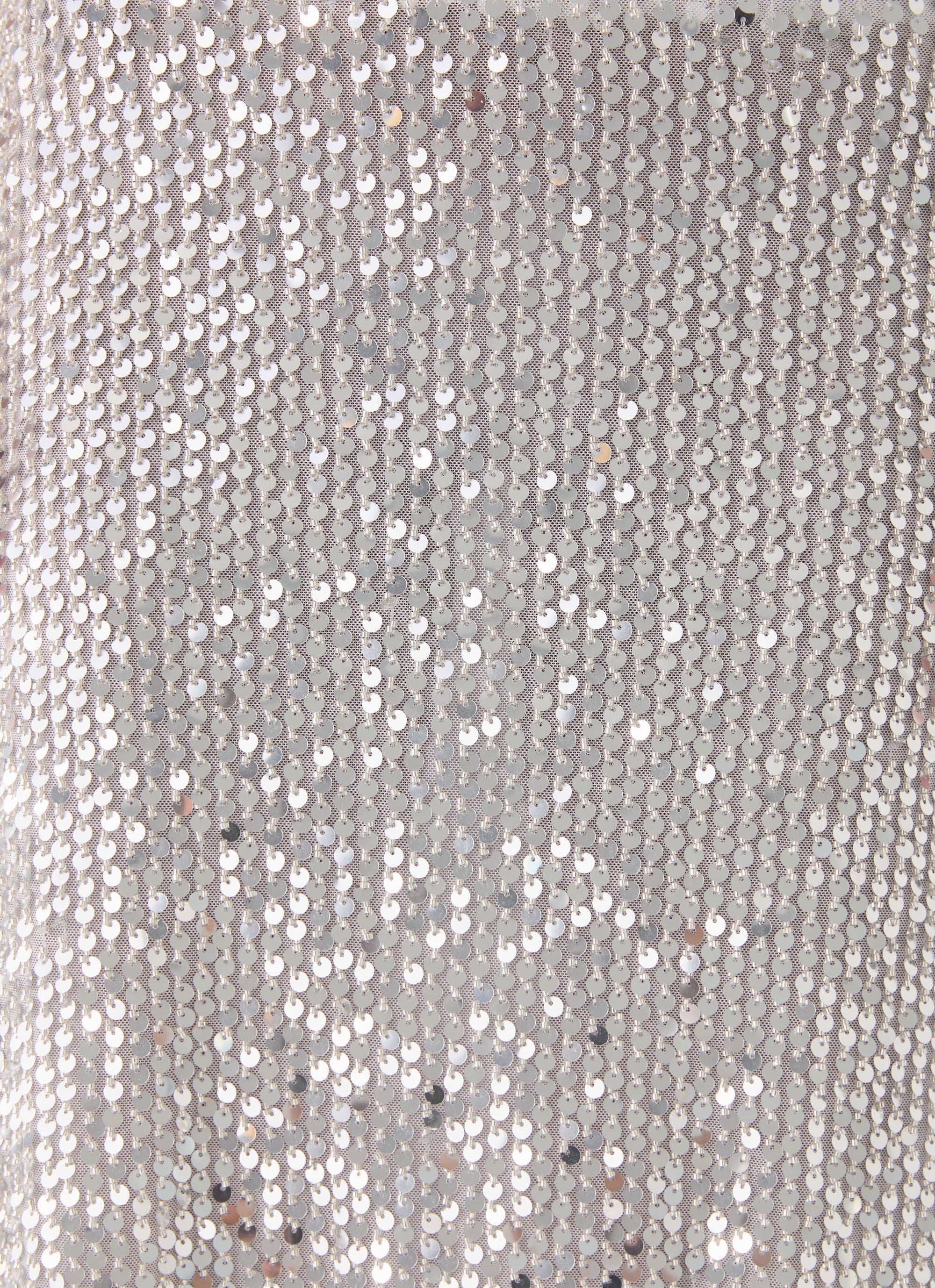 Evodia Sequin Midi Skirt - Silver