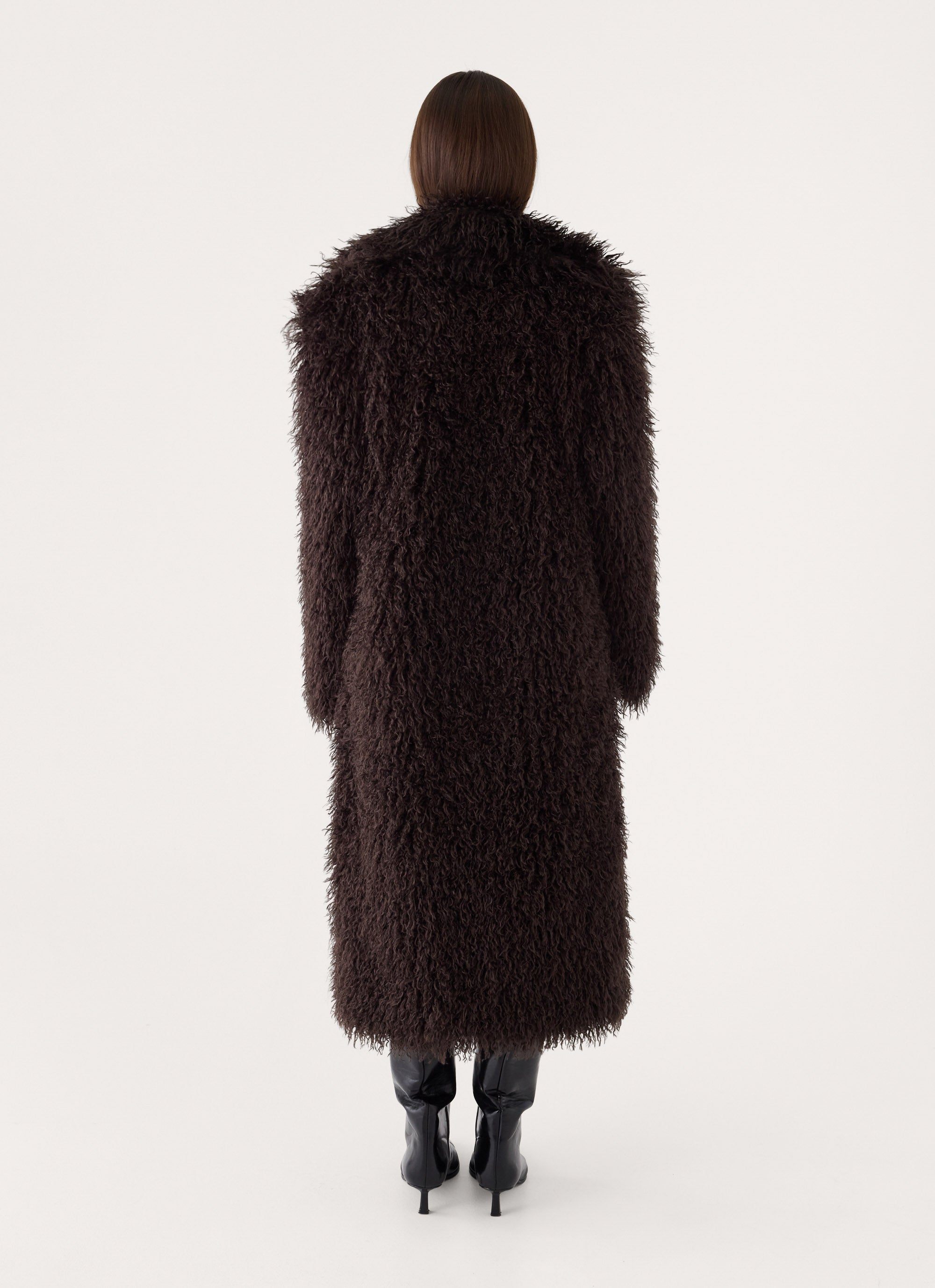Valensia Faux Fur Coat - Deep Taupe